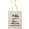 Sac Tote Bag dogue allemand j'peux pas beige - Planetee