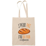 Sac Tote Bag J'peux pas Pain à enfourner beige - Planetee