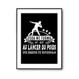 Affiche lancer du poids Légende Athlète - Planetee
