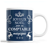 Tasse Noël Comptable homme Bleu - Planetee