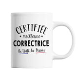Mug Femme Correctrice Meilleure de France | Tasse Blanc métier - Planetee