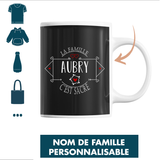 Mug La Famille C'est Sacré Nom Personnalisable - Planetee