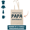 Tote Bag Certifié(e) Meilleur(e) Membre Famille Personnalisable - Planetee