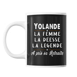 Mug prénom Yolande cadeau départ retraite - Planetee