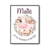 Affiche Maïlé Amour et Biberon de Lait Vache - Planetee