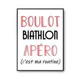 Affiche Biathlon C'est ma Routine - Planetee