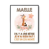 Affiche Maelle Cou Monté Girafe - Planetee