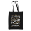 Tote Bag Noir Femme Parfaite Marraine - Planetee