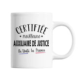 Mug Femme Auxiliaire de Justice Meilleure de France | Tasse Blanc métier - Planetee