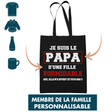 Tote Bag Homme Formidable Membre Famille Personnalisable - Planetee