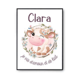 Affiche Clara Amour et Biberon de Lait Vache - Planetee