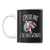 Mug Taekwondo j'peux pas Noir - Planetee