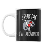 Mug Taekwondo j'peux pas Noir - Planetee