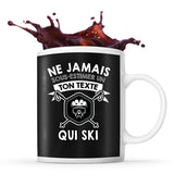 Mug personnalisable ski Prénom Métier Age tasse pour Skieur - Planetee