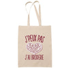 Sac Tote Bag J'peux pas Broderie beige - Planetee