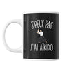 Mug Aikido j'peux pas Noir - Planetee