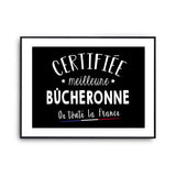 Affiche Bûcheronne Femme Métier Meilleure de France - Planetee