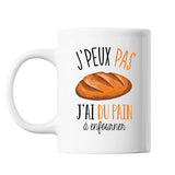 Mug Pain à enfourner j'peux pas Blanc - Planetee