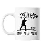 Mug Lancer du marteau j'peux pas Blanc - Planetee