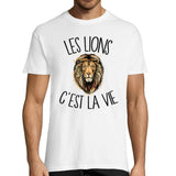 T-shirt homme lion c'est la vie - Planetee