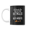 Mug Rottweiler Je travaille dur - Planetee