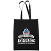 Sac Tote Bag Escrime Légende tu deviendras Noir - Planetee