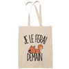 Sac Tote Bag écureuil je le ferai demain beige - Planetee