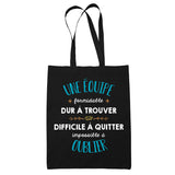 Tote Bag Formidable Equipe Cadeau Travail Noir - Planetee