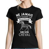T-shirt femme cheval sexagénaire - Planetee