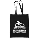 Sac Tote Bag Course De Haies Légende tu deviendras Noir - Planetee
