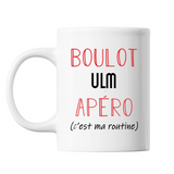 Mug ULM C'est ma Routine Blanc - Planetee