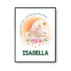 Affiche Isabella Adorable bébé quand je dors Lapin - Planetee