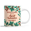 Tasse Noël Agent Immobilier femme Beige - Planetee