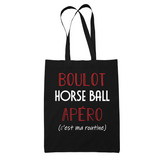 Sac Tote Bag Horse Ball C'est ma Routine - Planetee