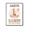 Affiche Juliette Cou Monté Girafe - Planetee