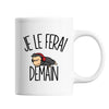 Mug Singe Casque de Musique Je le ferai demain - Planetee