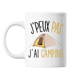Mug Camping j'peux pas Blanc - Planetee