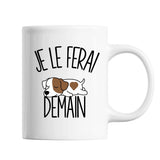 Mug Jack Russel Je le ferai demain - Planetee