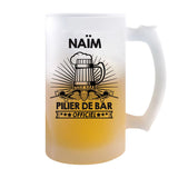 Chope de bière Naïm Prénom Pilier de Bar - Planetee
