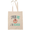Sac Tote Bag J'peux pas Beatbox beige - Planetee
