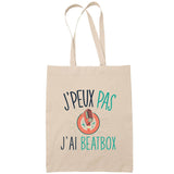 Sac Tote Bag J'peux pas Beatbox beige - Planetee