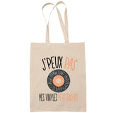 Sac Tote Bag J'peux pas Vinyles beige - Planetee