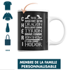 Mug Game of Thrones Membre Famille Personnalisable - Planetee