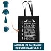 Tote Bag Game of Thrones Membre Famille Personnalisable - Planetee
