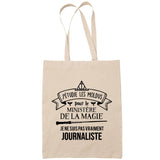 Sac Tote Bag Journaliste ministère magie beige - Planetee