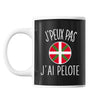 Mug Pelote basque j'peux pas Noir - Planetee