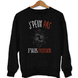 sweat J'peux pas J'suis Poisson noir - Planetee