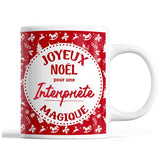 Tasse Noël Interprète femme Rouge - Planetee