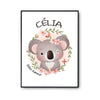 Affiche Célia Bébé d'amour Koala - Planetee