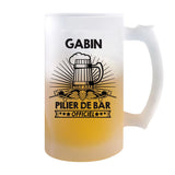 Chope de bière Gabin Prénom Pilier de Bar - Planetee